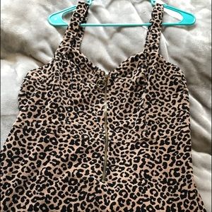 Leopard Print Overalls